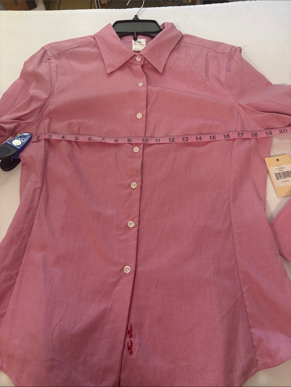 Henri-Henri La' Royale Pink and Purple - Long-Sleeve Button Down Shirts - Large - Picture 14 of 15